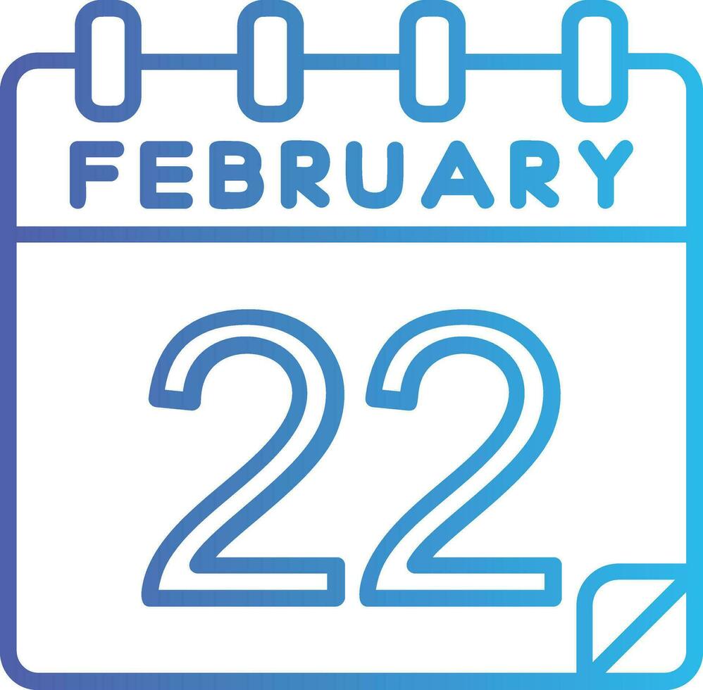 22 februari vektor ikon