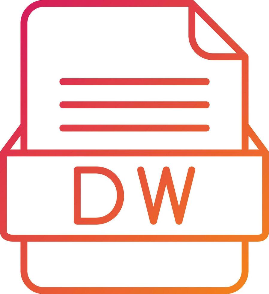 dw Datei Format Symbol vektor