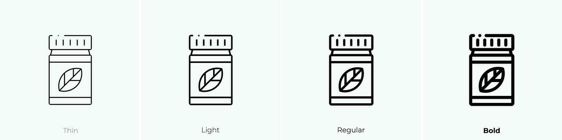 Ergänzung Symbol. dünn, Licht, regulär und Fett gedruckt Stil Design isoliert auf Weiß Hintergrund vektor