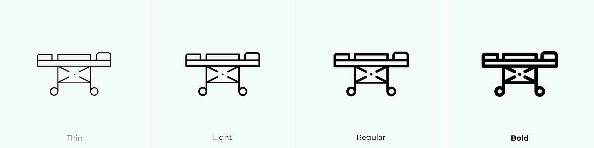 Bahre Symbol. dünn, Licht, regulär und Fett gedruckt Stil Design isoliert auf Weiß Hintergrund vektor