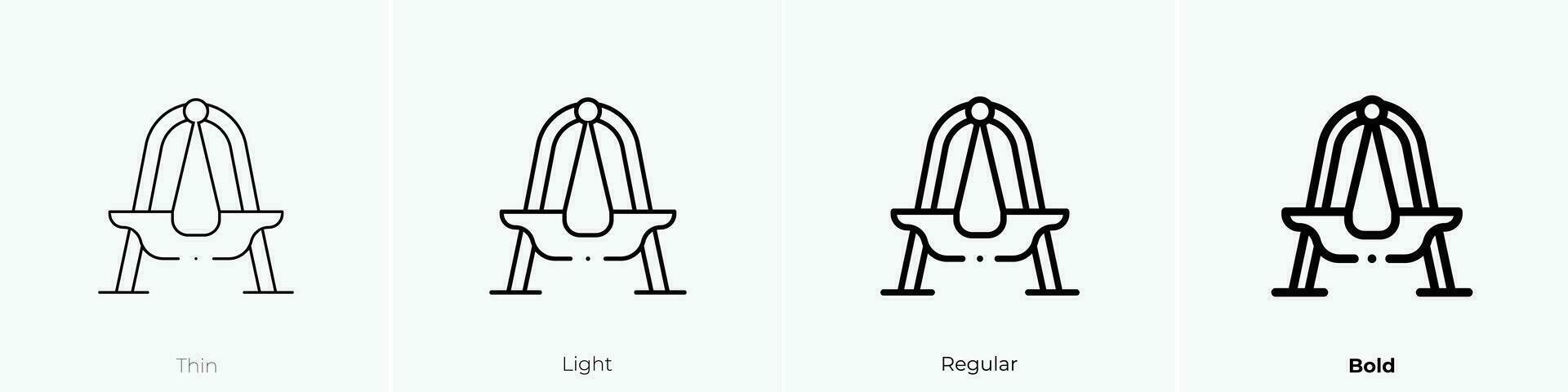 schwingen Symbol. dünn, Licht, regulär und Fett gedruckt Stil Design isoliert auf Weiß Hintergrund vektor