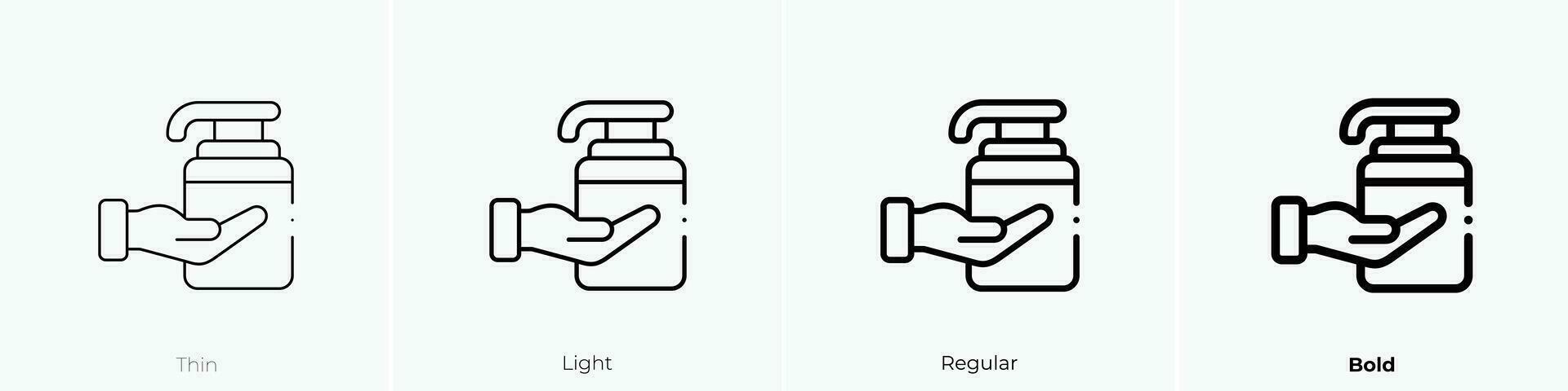 Sterilisation Symbol. dünn, Licht, regulär und Fett gedruckt Stil Design isoliert auf Weiß Hintergrund vektor