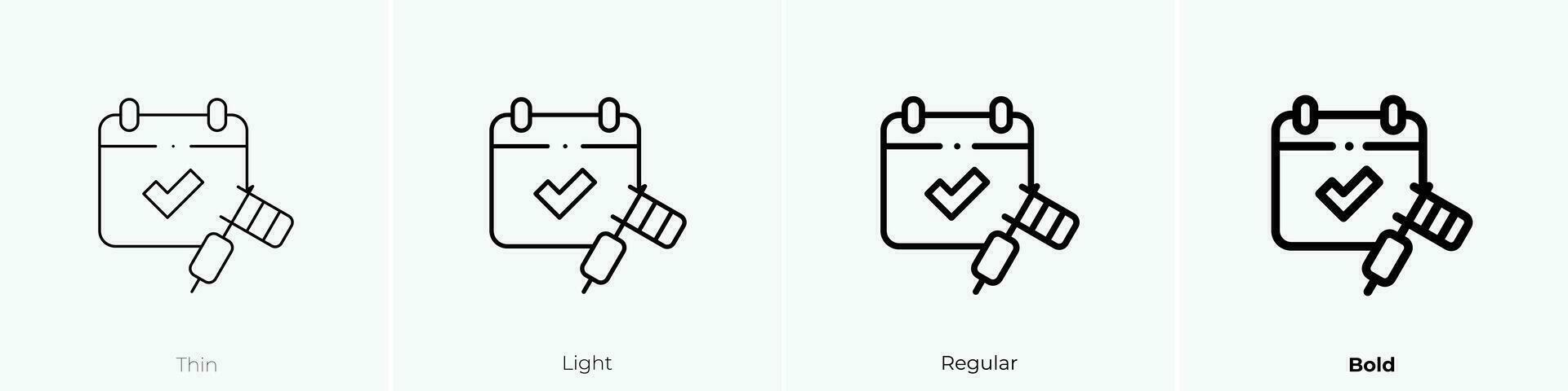 tätowieren Symbol. dünn, Licht, regulär und Fett gedruckt Stil Design isoliert auf Weiß Hintergrund vektor