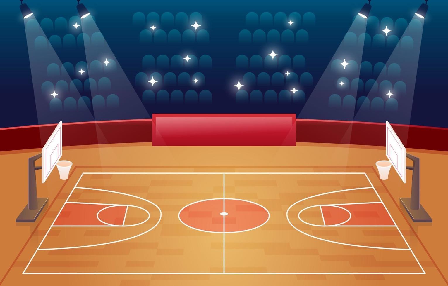 Hintergrund des Basketballstadions vektor