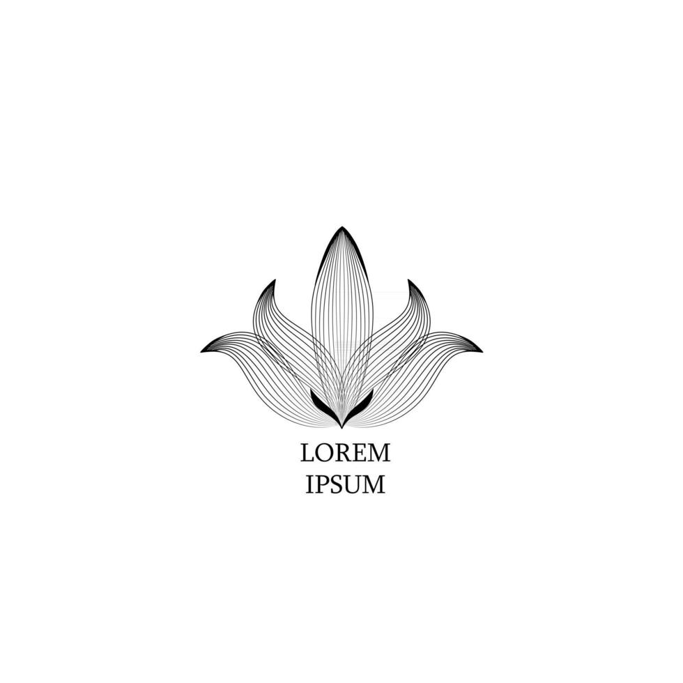 florale Logo-Design-Vorlagen im Umriss-Stil. abstraktes Blumensymbol für Monogramme und Embleme. florales Zeichen. Blume gezeichnetes Symbol. vektor