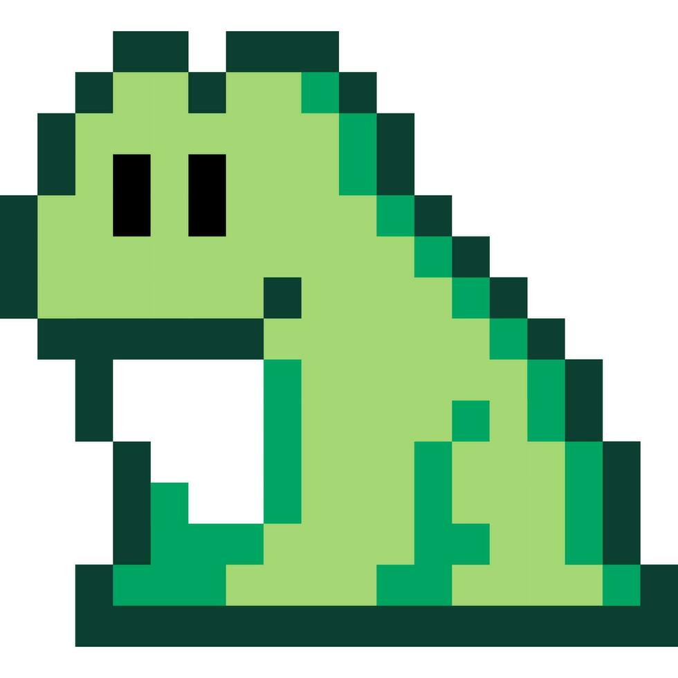 Frosch Karikatur Symbol im Pixel Stil. vektor