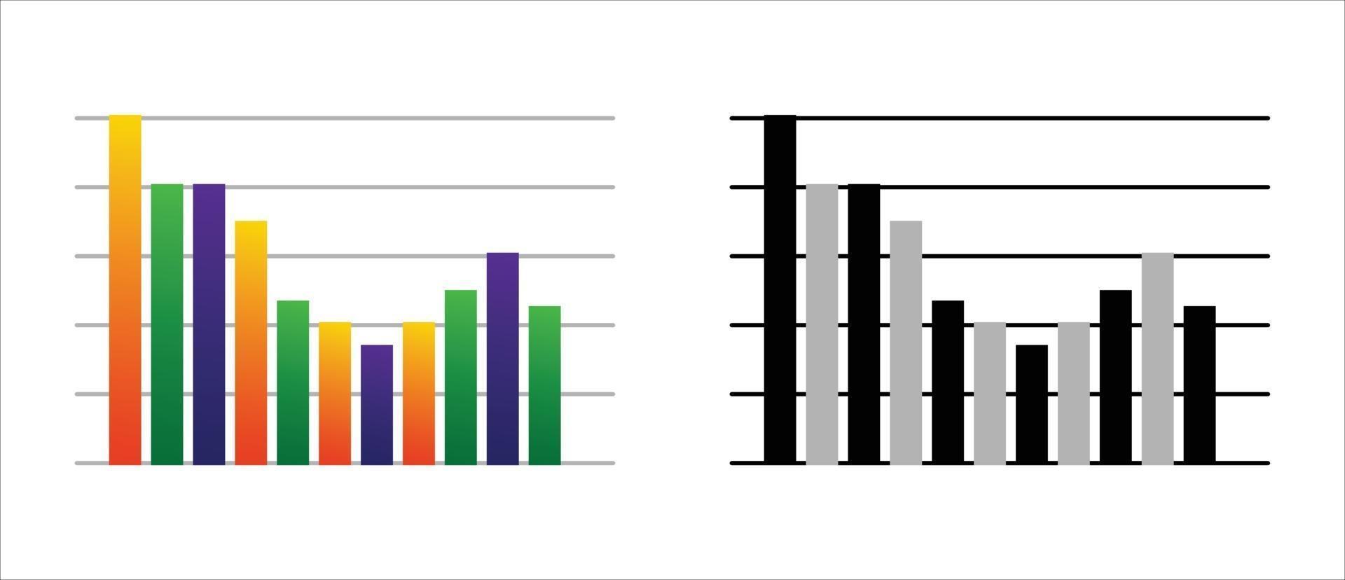 Infografik-Symbol und Elemente, Diagramm, Diagramm verkaufen. vektor