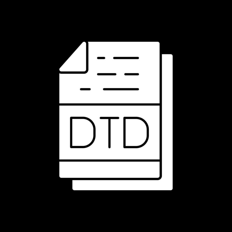 dtd fil formatera vektor ikon design