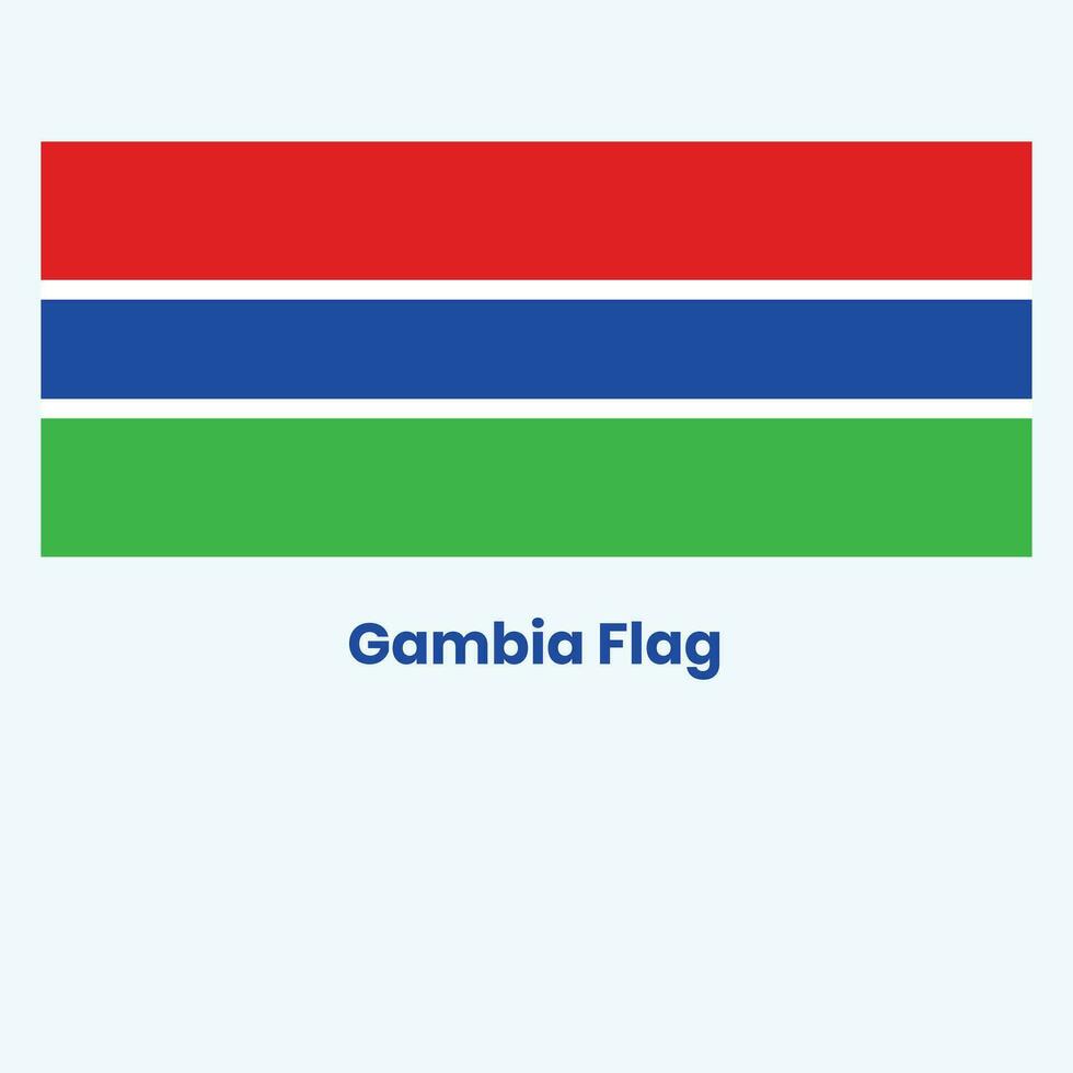 Gambias flagga vektor