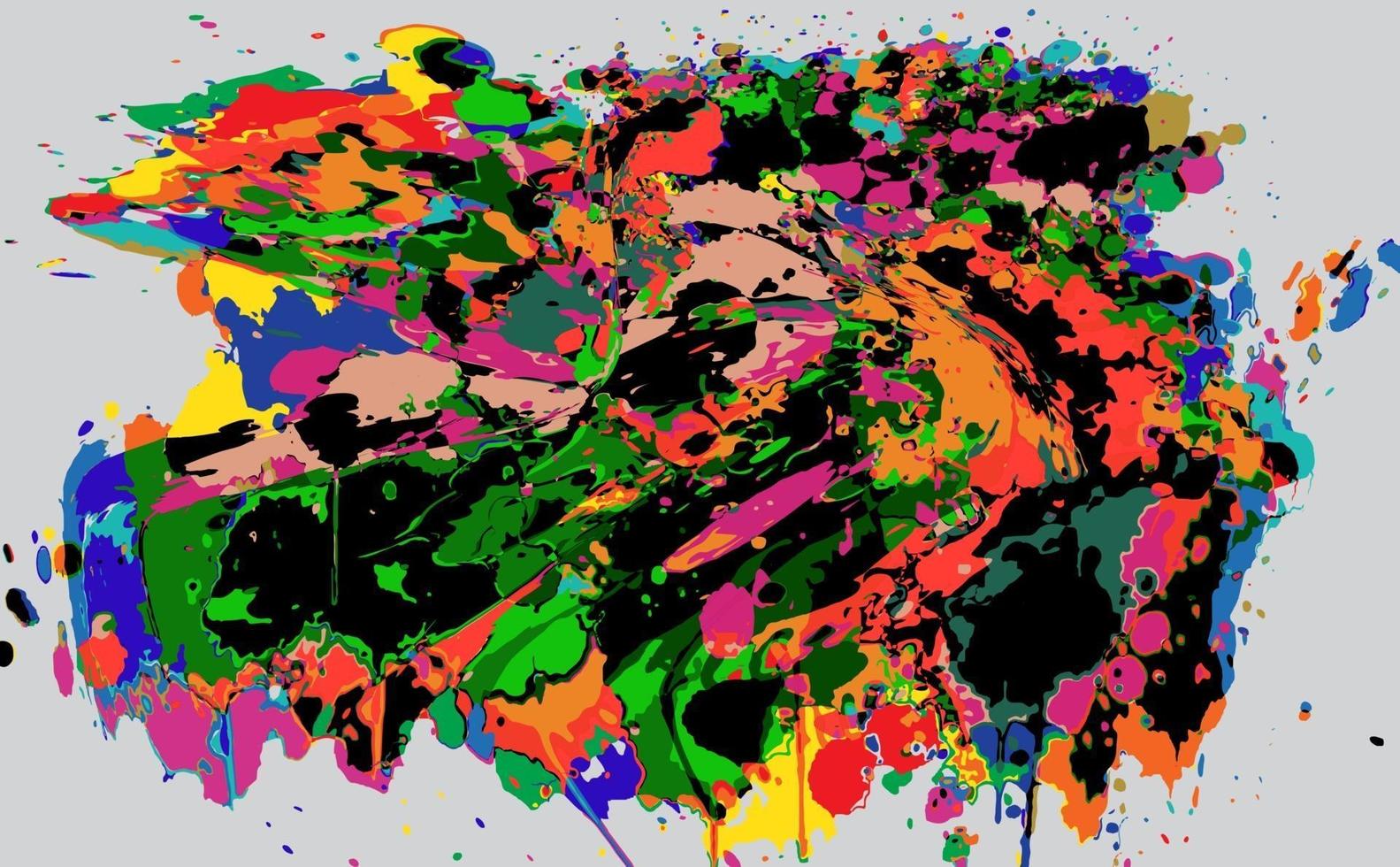 färgrik oljemålning blandar abstrakt bakgrund vektor