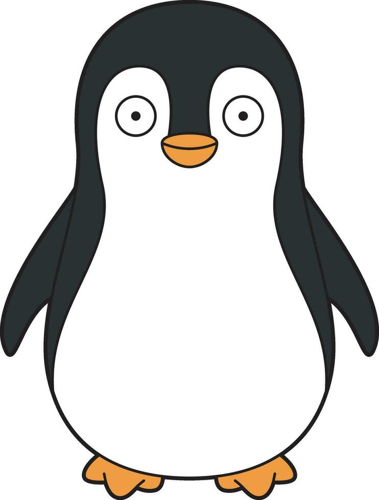 süß Karikatur Vektor Illustration von ein Pinguin