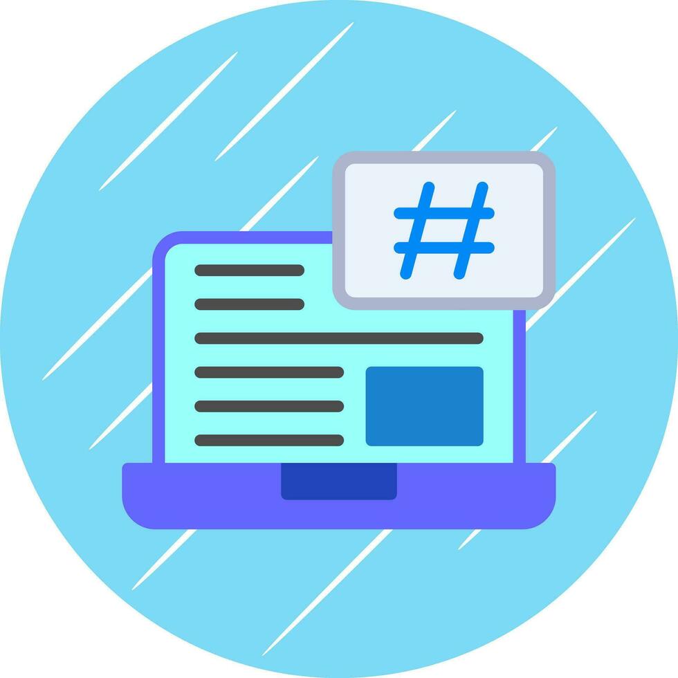 Hashtag-Vektor-Icon-Design vektor