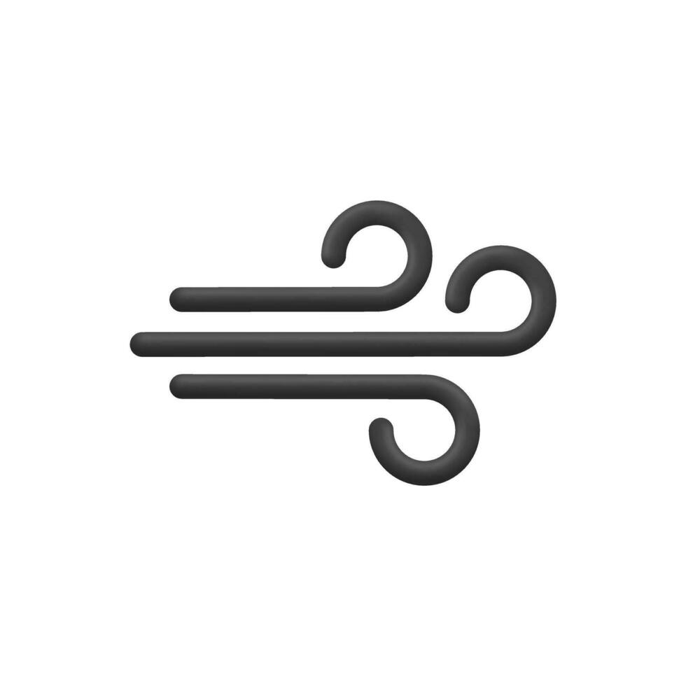 3d realistisch Wind Symbol Vektor Illustration