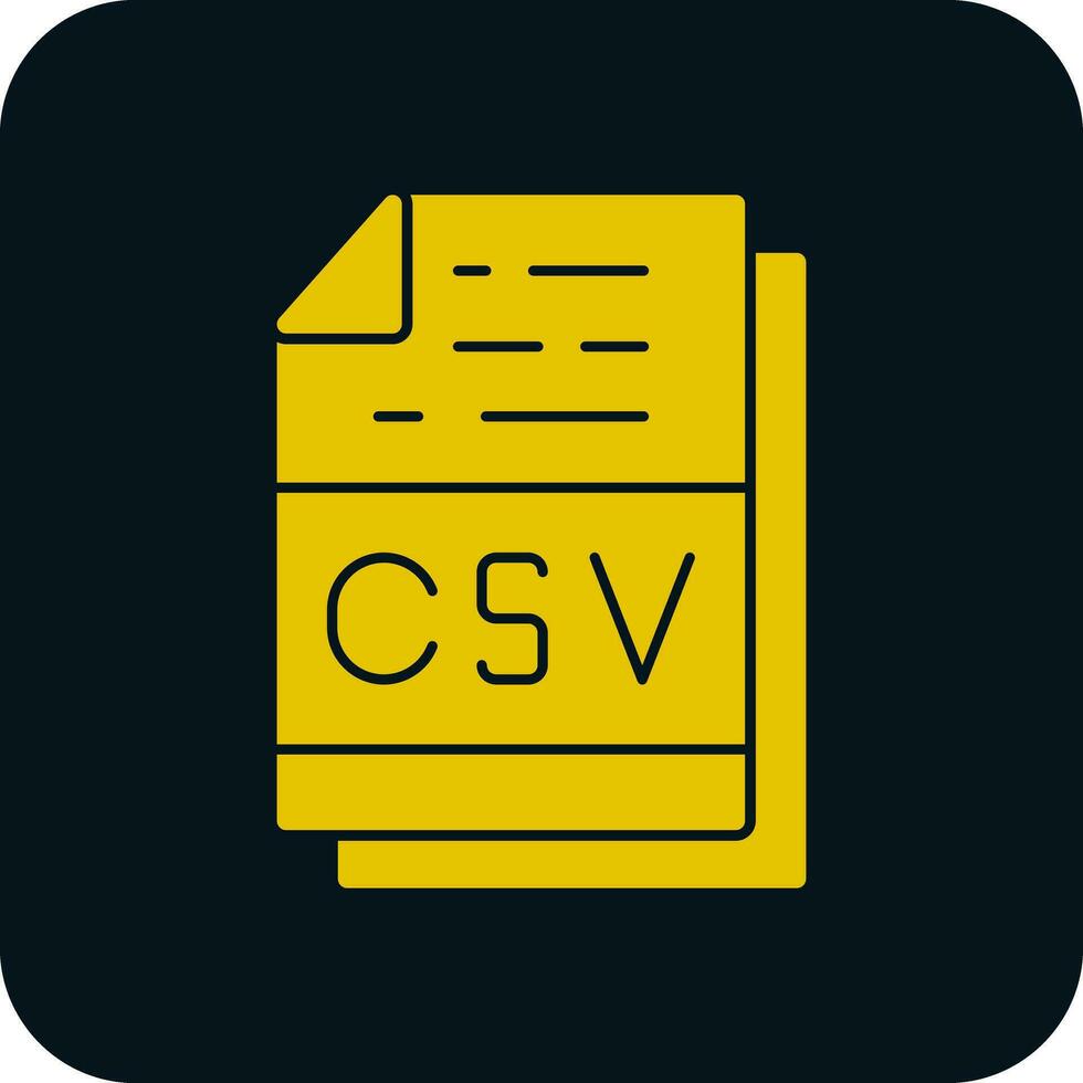 csv Datei Format Vektor Symbol Design