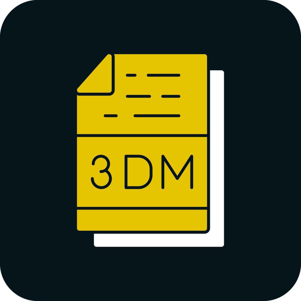 3dm fil förlängning vektor ikon design