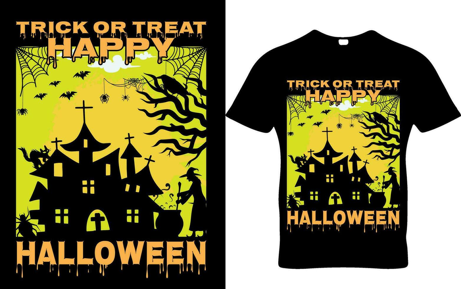 vektor halloween skrämmande pumpa natt t-shirt design