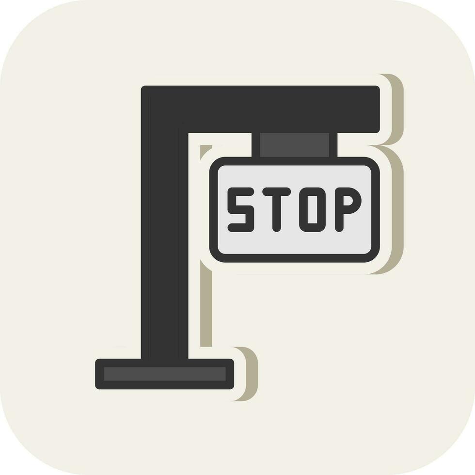 Stop-Schild-Vektor-Icon-Design vektor