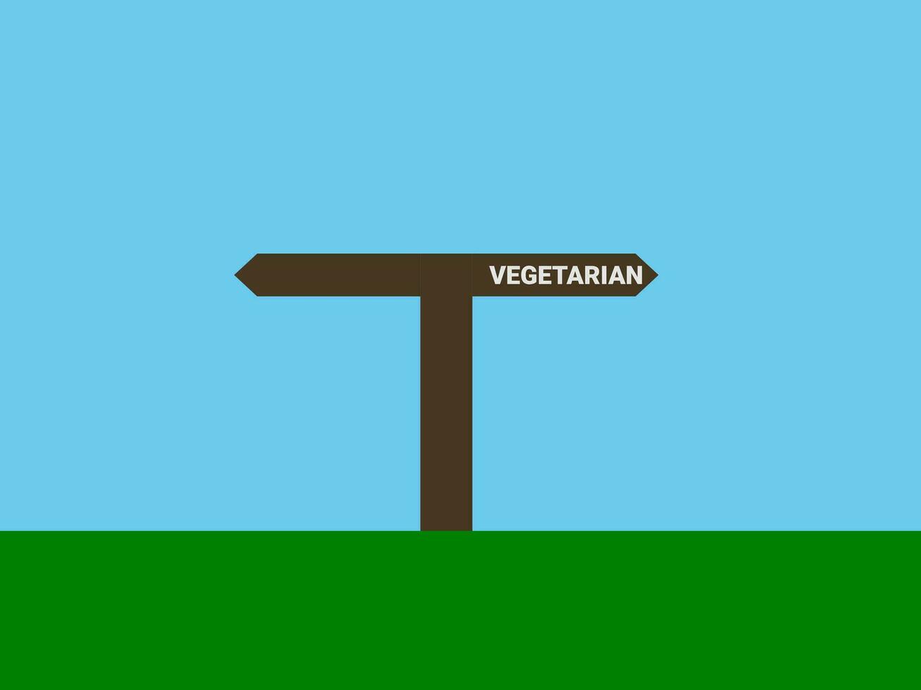 eben Design Vegetarier Tag Vektor Illustration