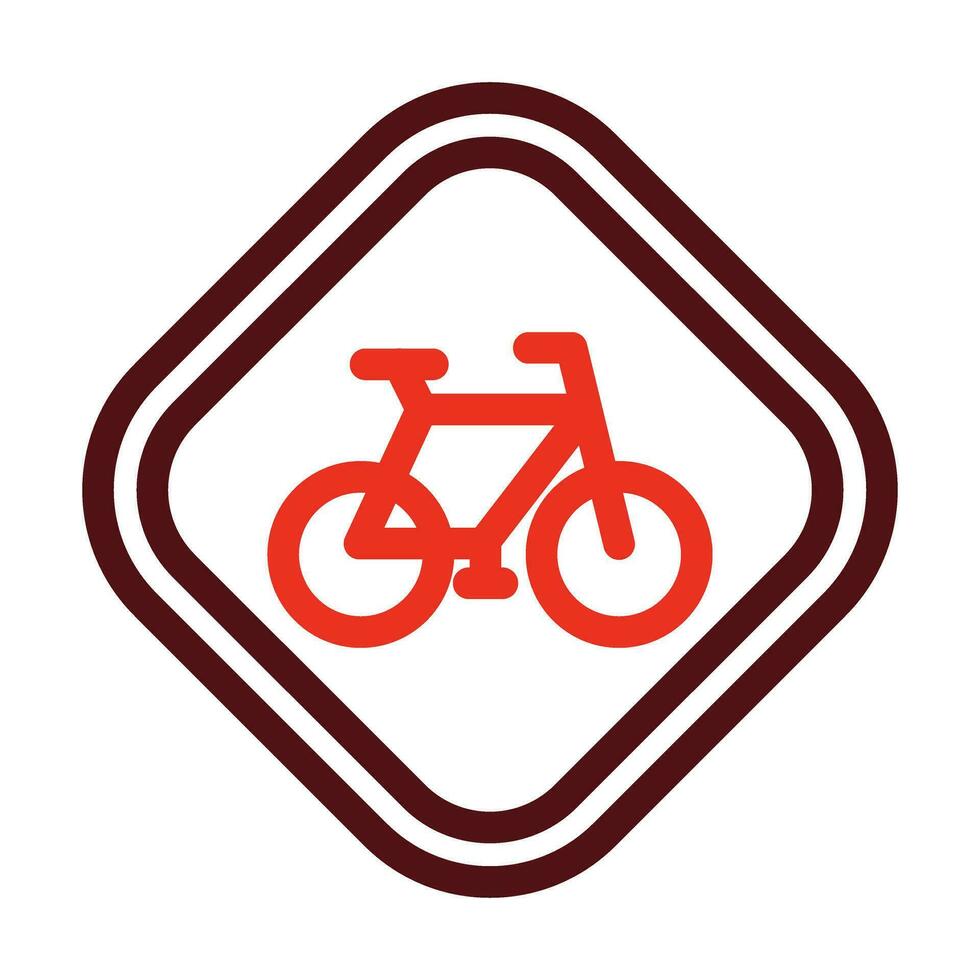 cykel vektor tjock linje två Färg ikoner för personlig och kommersiell använda sig av.