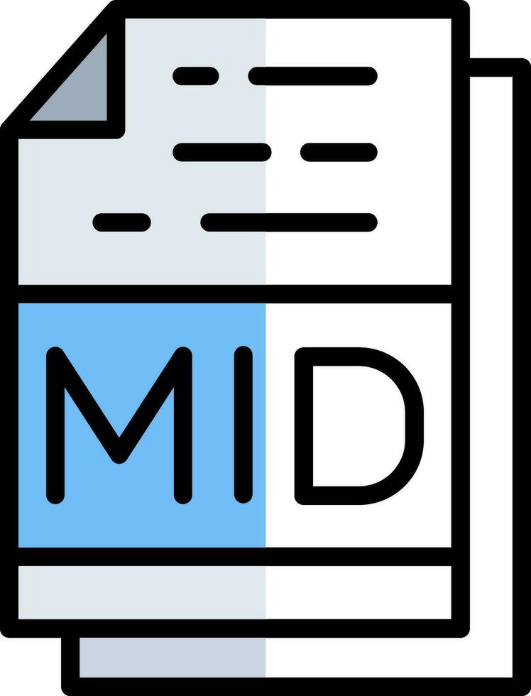 Mitte Datei Format Vektor Symbol Design