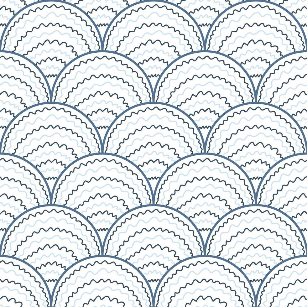 färgrik geometrisk sömlös repetitiva kurvig vågor mönster. modern skriva ut för tyg, textilier, omslag papper vektor