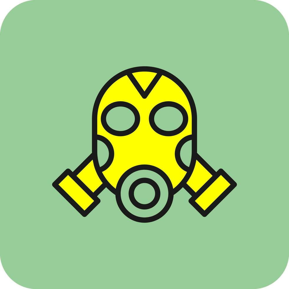 Gasmasken-Vektor-Icon-Design vektor