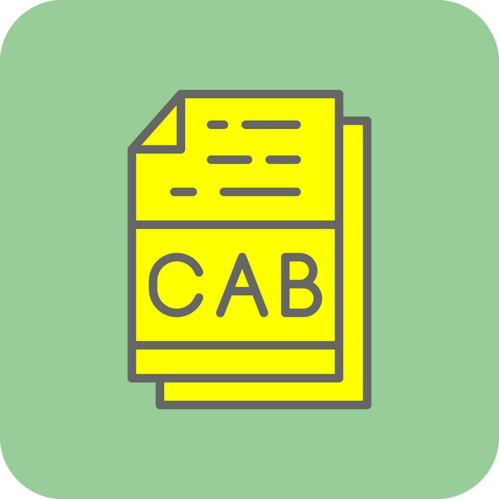 cab fil formatera vektor ikon design