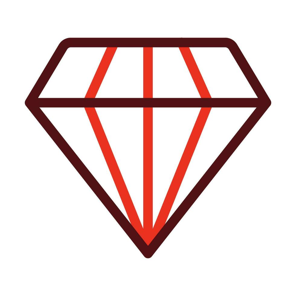 Diamant Vektor dick Linie zwei Farbe Symbole zum persönlich und kommerziell verwenden.