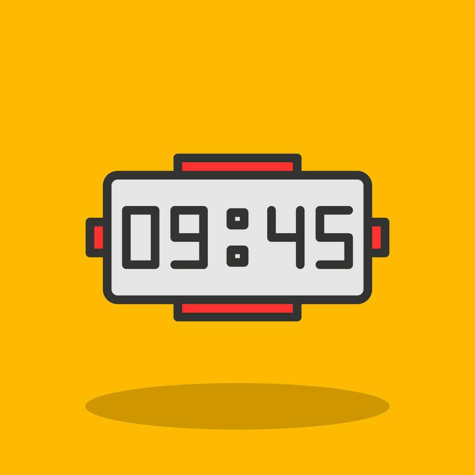 Digitaluhr-Vektor-Icon-Design vektor