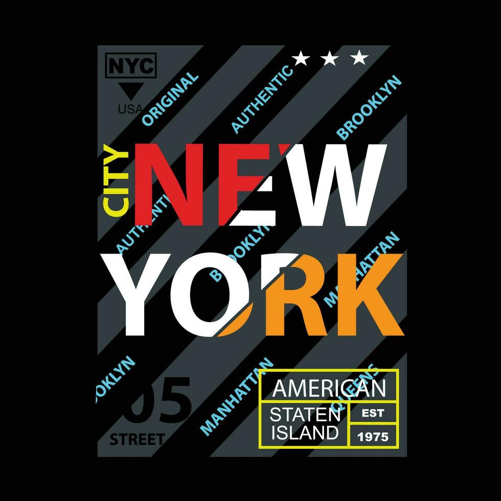 Neu York Stadt, Tee Design Grafik Typografie zum drucken Illustration, t Hemd Vektor Kunst Jahrgang