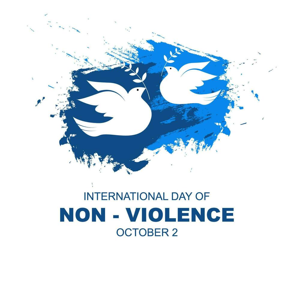 Vektor Illustration zum International Tag von nicht Gewalt gefeiert jeder Jahr auf 2 Oktober.