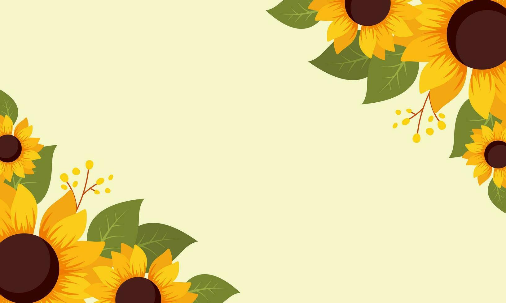 Hand gezeichnet natürlich Sonnenblume Rand Rahmen Vektor