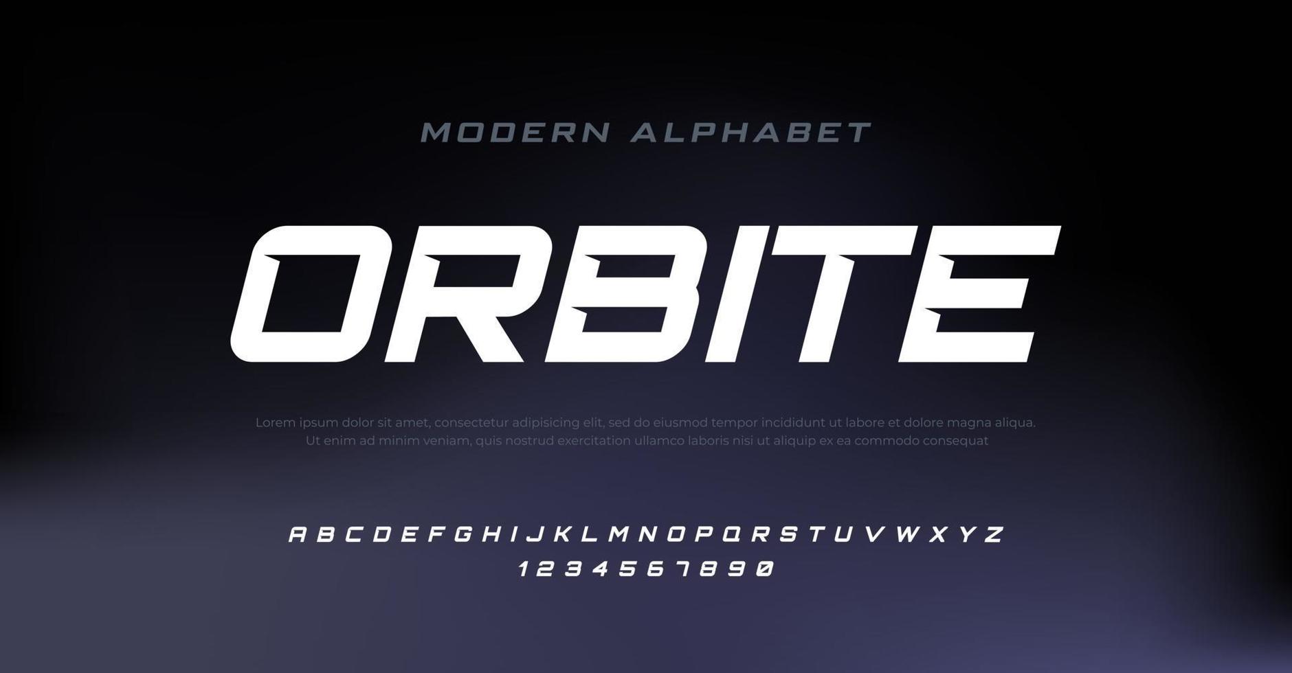 framtida modernt kursivt alfabetet teckensnitt. typografi urban stil teckensnitt för sport, teknik, digital, filmlogotypdesign vektor