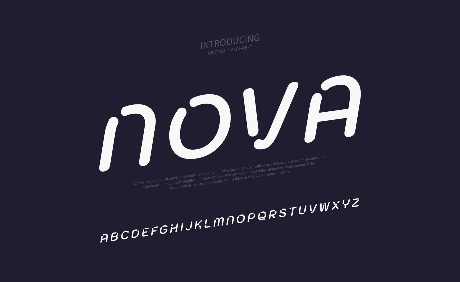 framtida minimala alfabetet teckensnitt. typografi urban stil typsnitt för sport, teknik, digital, applikation, filmlogotypdesign vektor