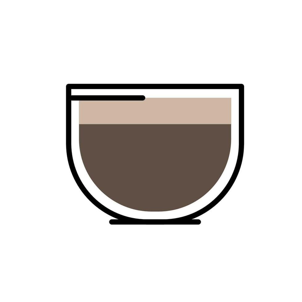 Kaffee Symbol eben Design Konzept. Vektor Illustration