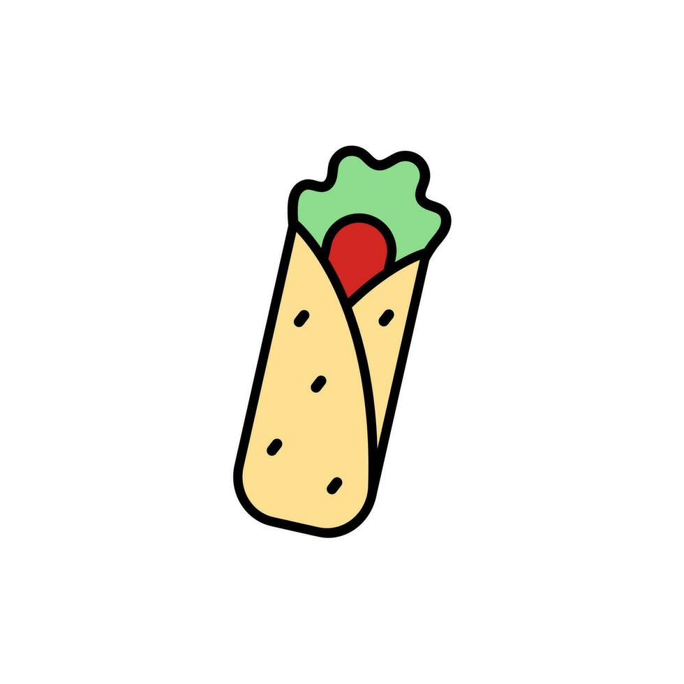 kebab platt design. vektor illustration