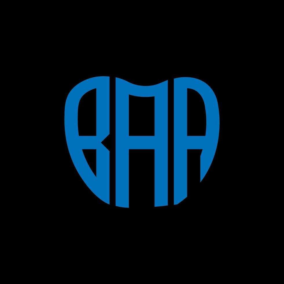 baa Brief Logo kreativ Design. baa einzigartig Design. vektor