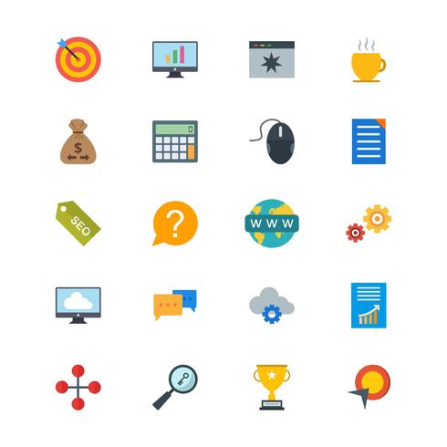 Satz von Vector SEO Search Engine Optimization Icons