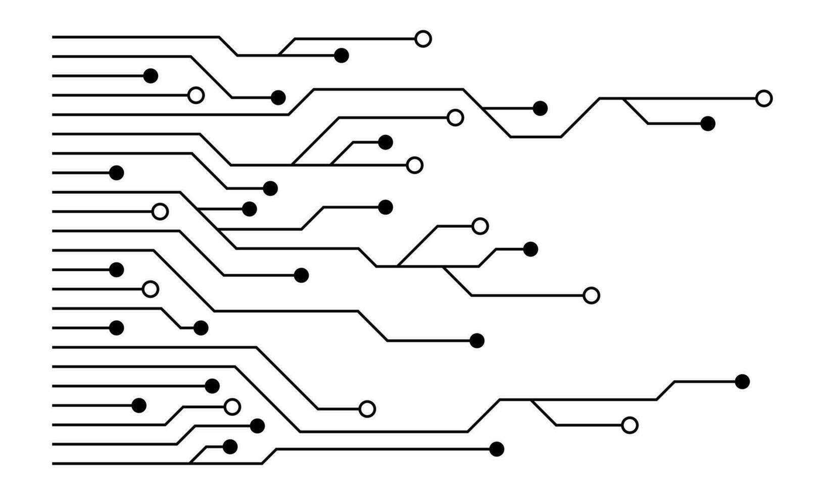 gedruckt Schaltkreis Tafel. abstrakt futuristisch Schaltkreis Tafel. Hallo Technik Digital Schaltkreis Tafel. futuristisch Technologie Design Elemente. Vektor Illustration