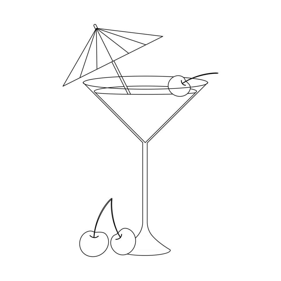 Malbuch für Kinder. Vektor-Illustration. Cocktail mit c vektor