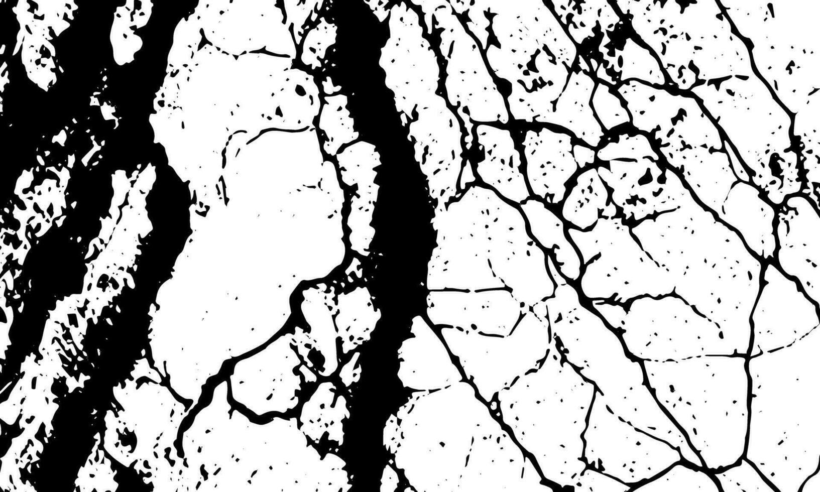 schwarz und Weiß Zeichnung von Risse im das Boden vektor