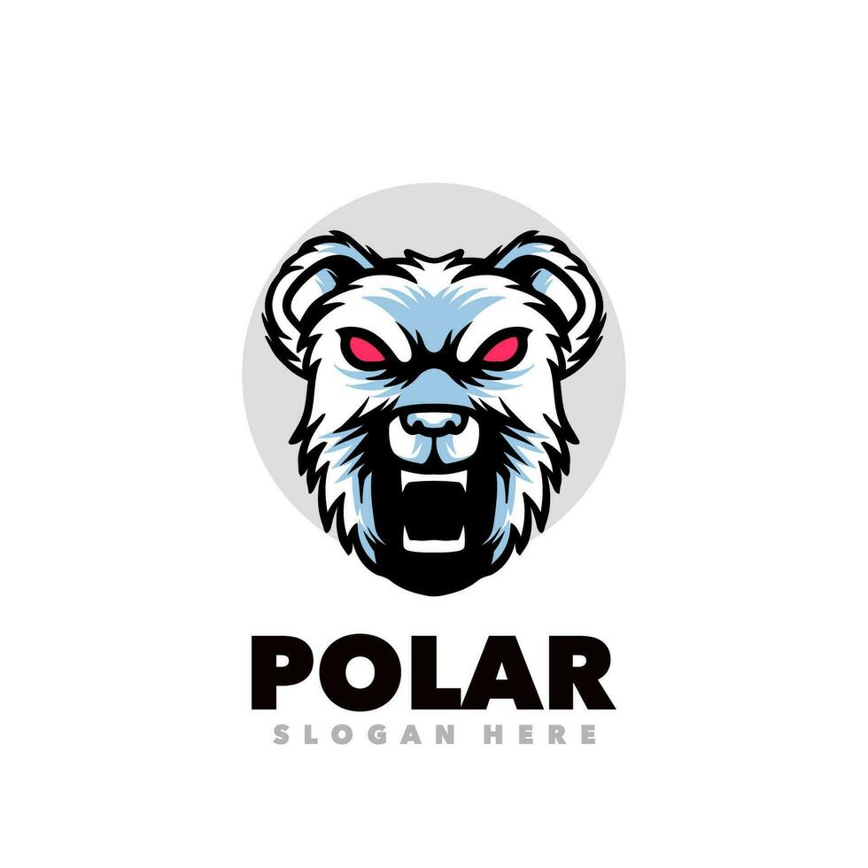 Polar- Maskottchen Kopf vektor