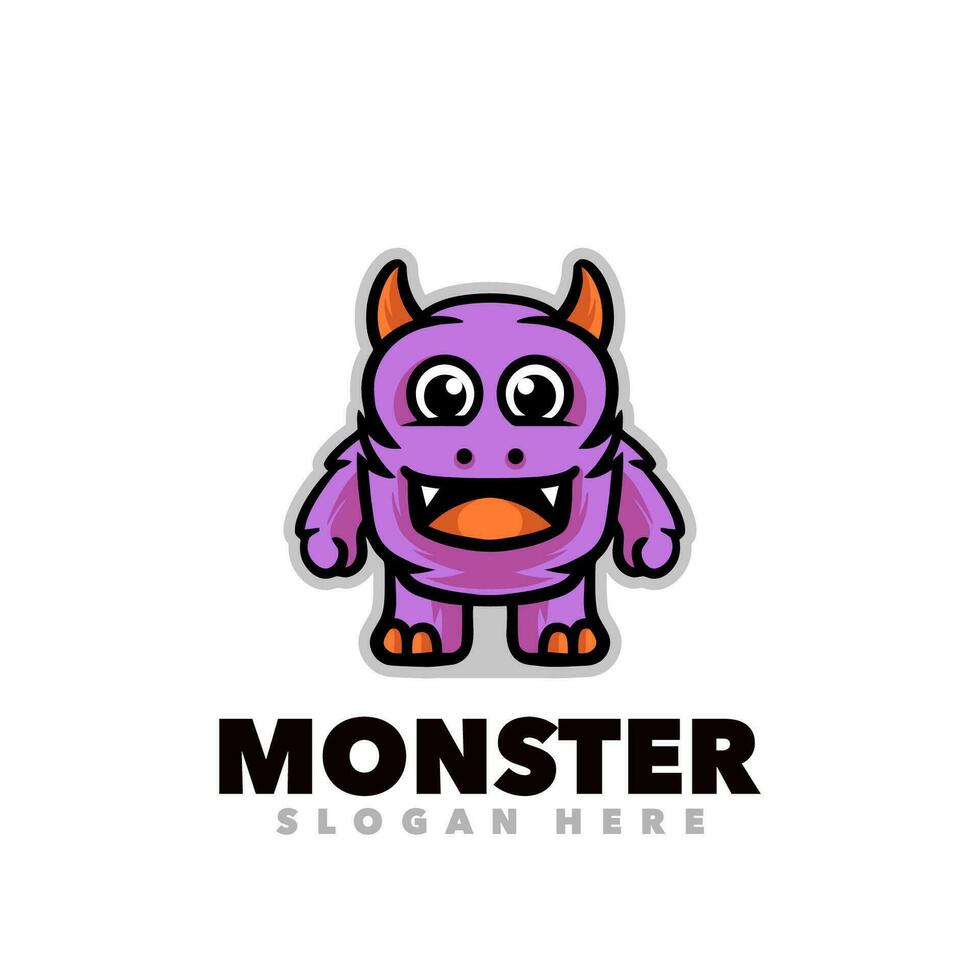 Monster- lila Karikatur vektor