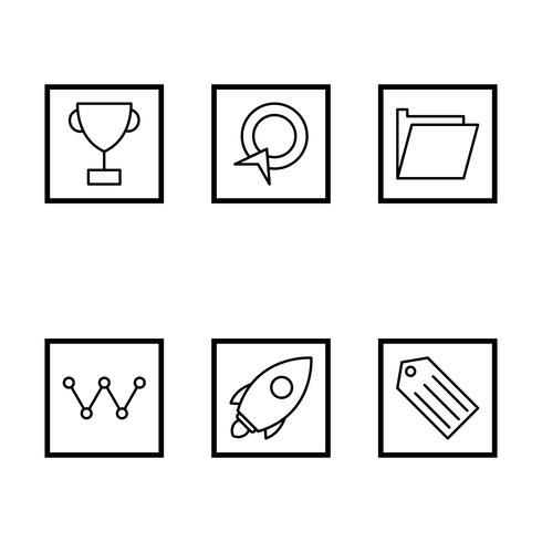 Satz von Vector SEO Search Engine Optimization Icons