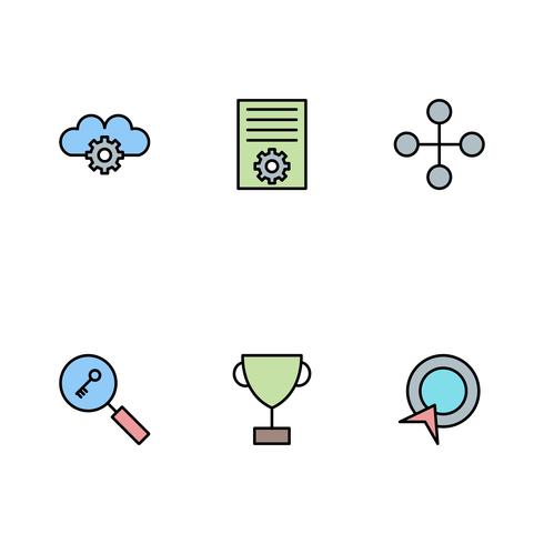 Satz von Vector SEO Search Engine Optimization Icons