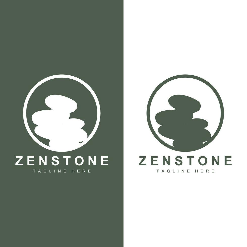 sten logotyp, vektor zen meditation sten balans lugn, yoga minimalistisk enkel design, silhuett illustration