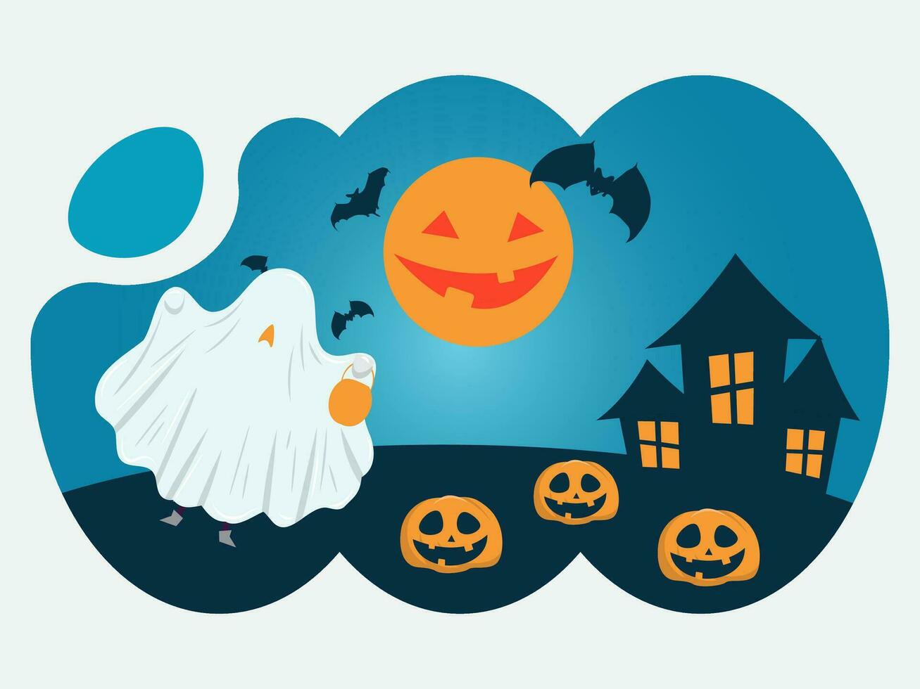 Halloween Illustration Pack verfolgt Haus Illustration vektor