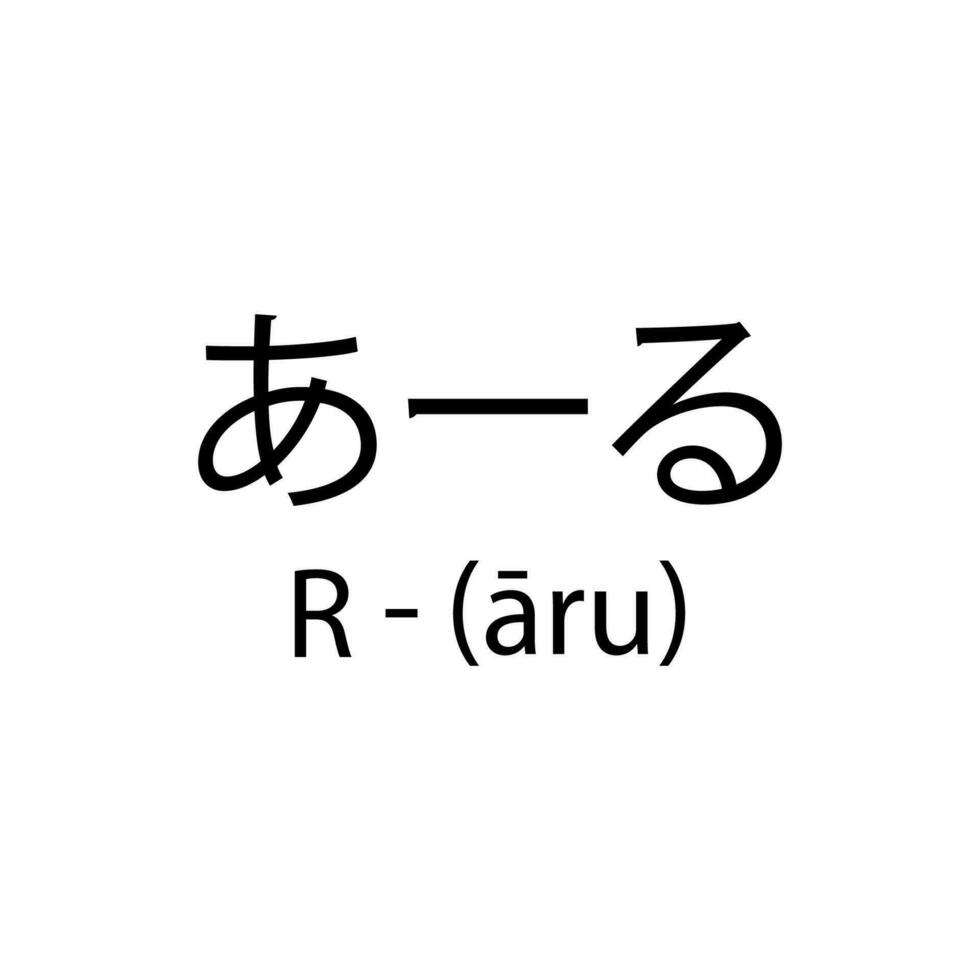 Briefe von das Alphabet im japanisch vektor