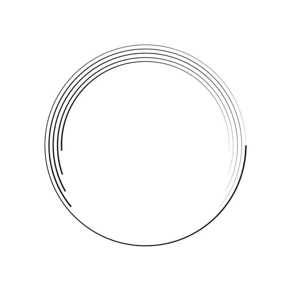Kreis Rahmen mit Linie Stil Ellement Illustration vektor