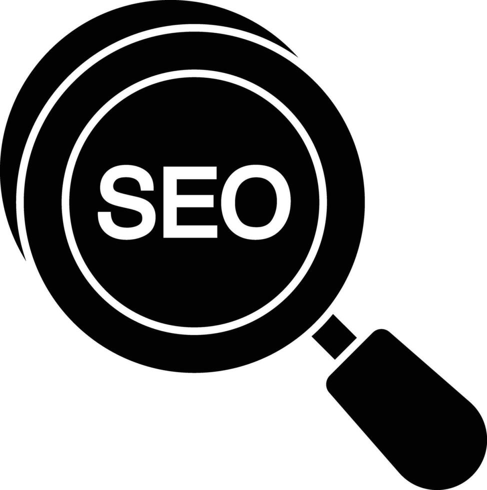 SEO Glyphe Symbole Design Stil vektor